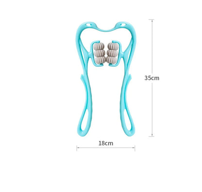 Ergonomic neck massager with smooth-rolling balls for relieving muscle tension and promoting relaxation