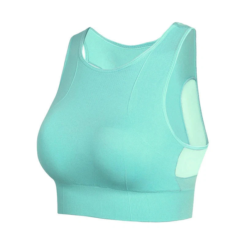 No Underwire Mesh Sports Bra in various colours, perfect for workouts and daily comfort.
