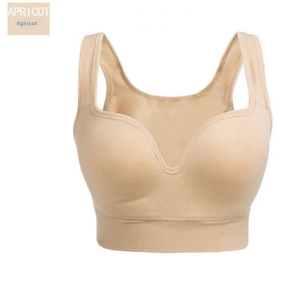Women's reinforced sports bra with fixed double shoulder straps in multiple colour options