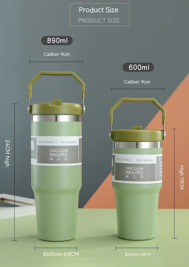 Premium stainless steel insulated tumbler with double-wall vacuum technology, available in multiple vibrant colors and sizes