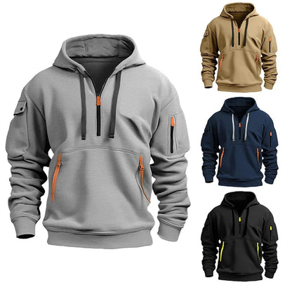Stylish Hooded Pullover Sweatshirt in Various Colors for Men and Women - Premium Polyester Comfort and Modern Design