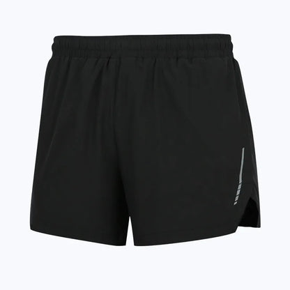 Men's quick-drying marathon running shorts in polyester fibre, straight style cut