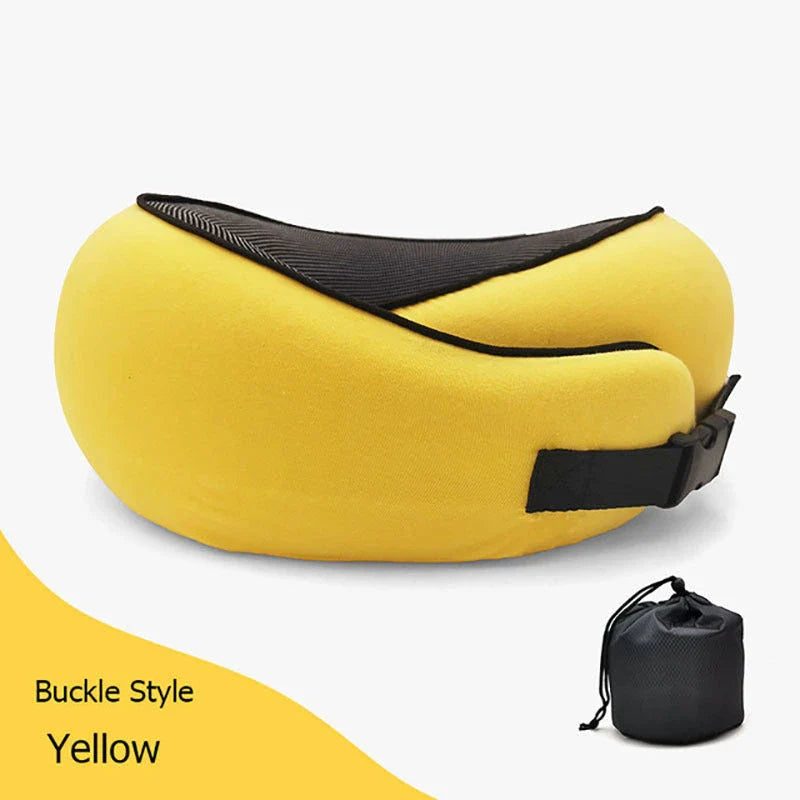 Comfortable U-Shaped Travel Neck Pillow in various colors, designed to provide superior neck support and relaxation during long journeys.