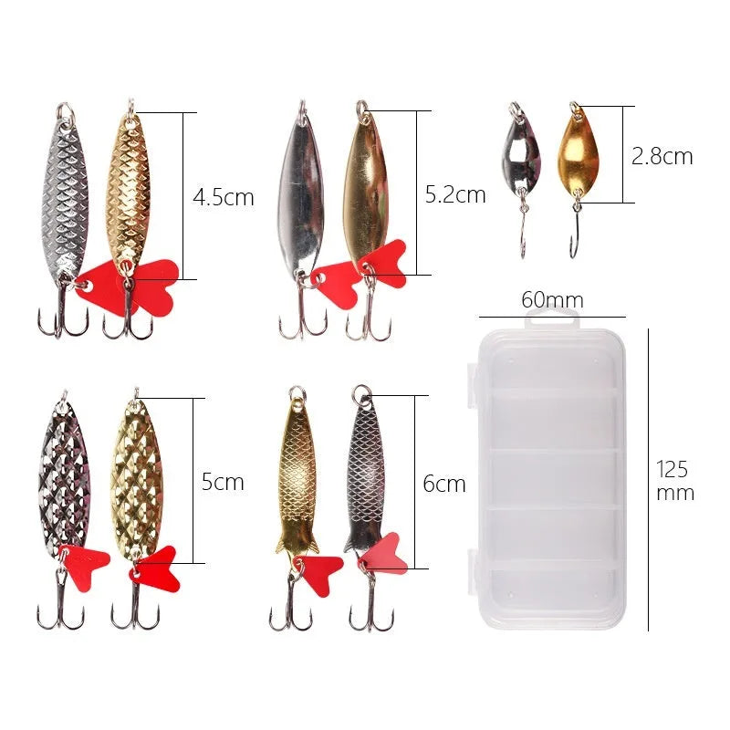 Metal pineapple sequin box fishing lure accessories in gold and silver for fly tying