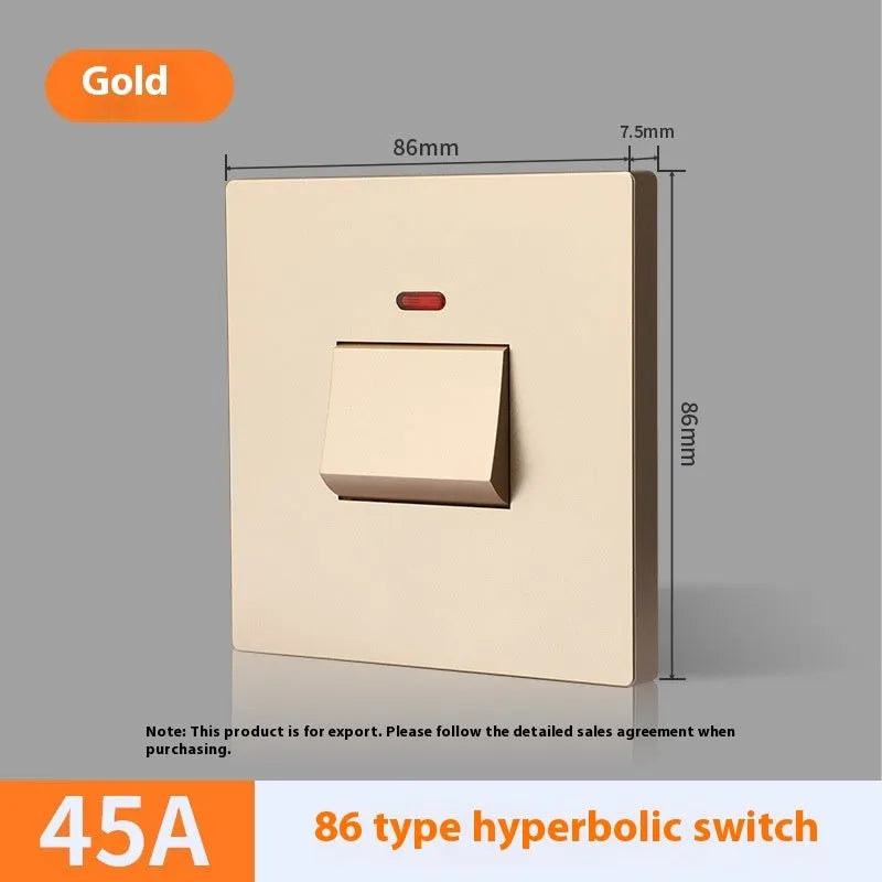 25A 45A high-current plastic switch with light panel for curved rack electrical installations