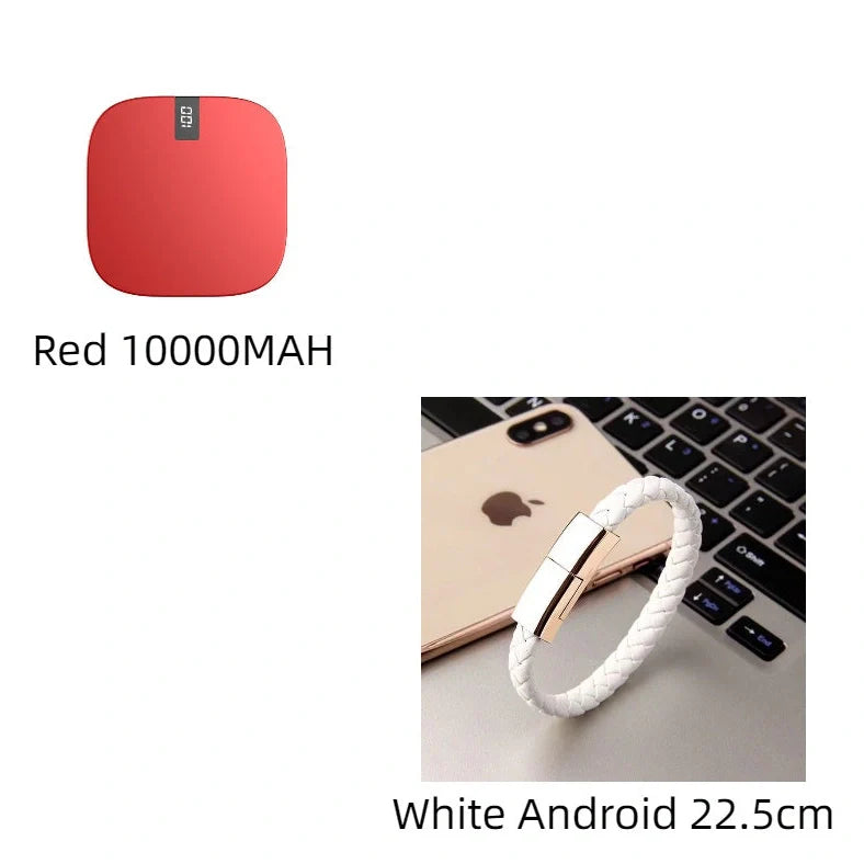 10000mAh mini power bank with digital display showing battery percentage