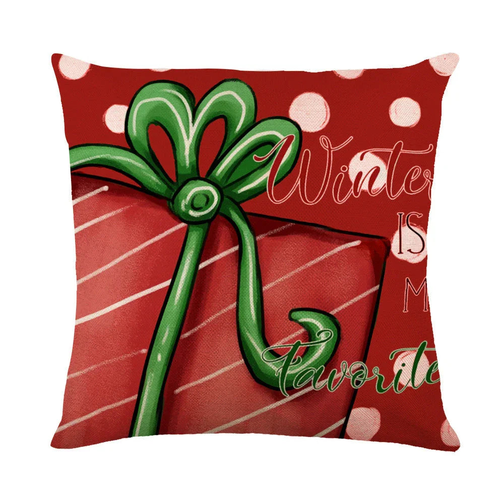 Cozy snowflake throw pillow covers with vibrant holiday designs in multiple color options