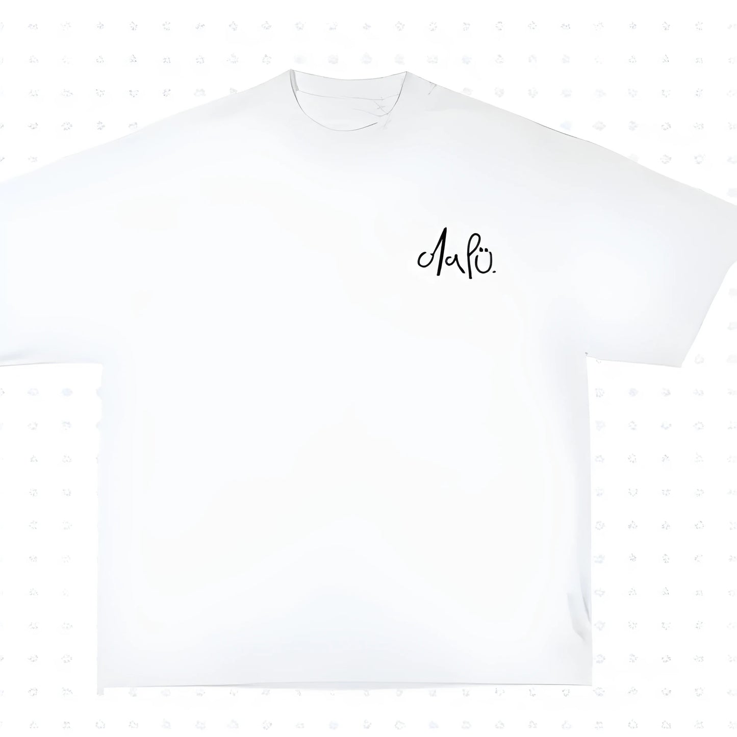Black printed cotton t-shirt with street hip hop design showing round neck collar and short sleeves