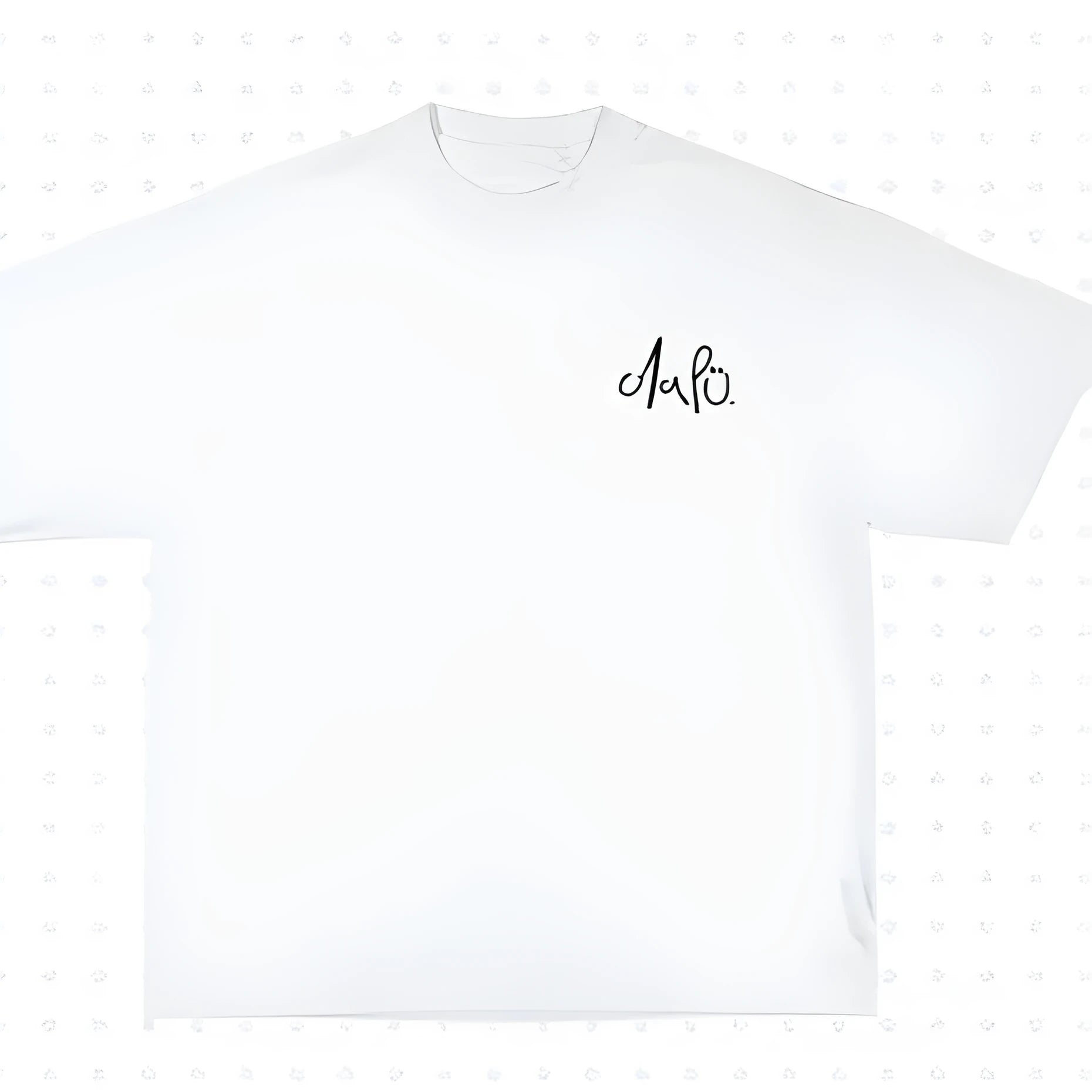 Black printed cotton t-shirt with street hip hop design showing round neck collar and short sleeves