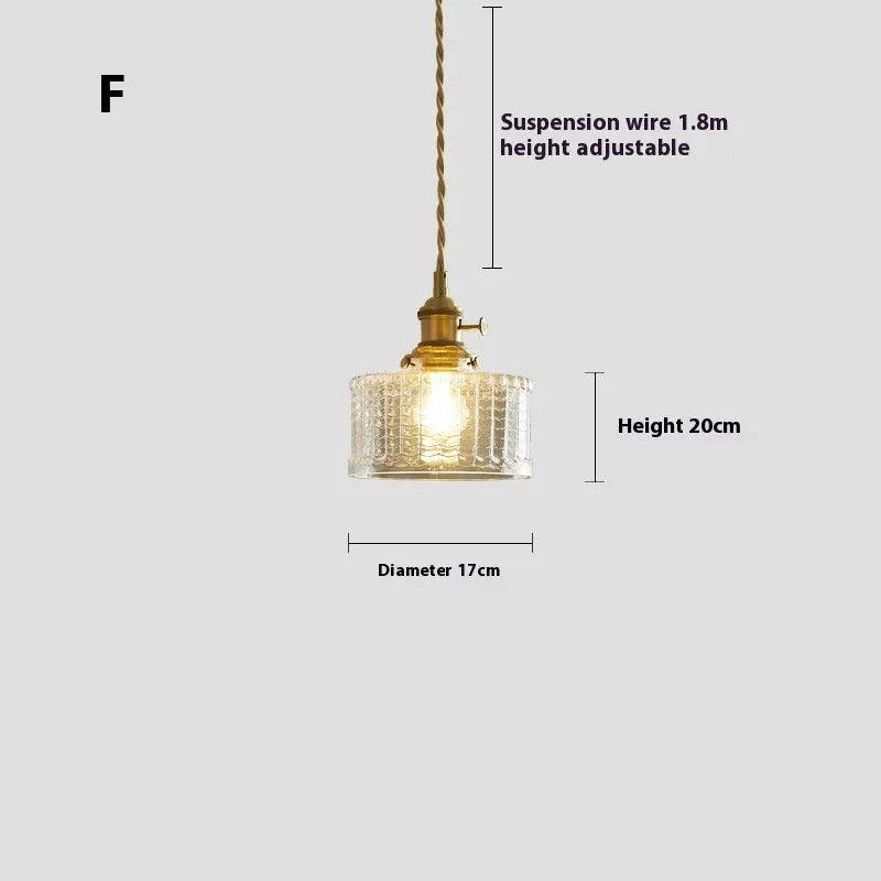 American retro style small pendant droplight with warm white bulb