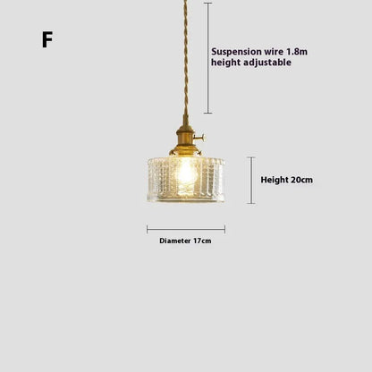 American retro style small pendant droplight with warm white bulb