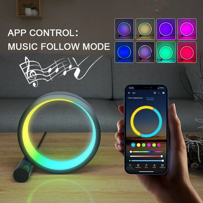 Colorful Smart LED Night Light with music sync, adjustable brightness, and modern design