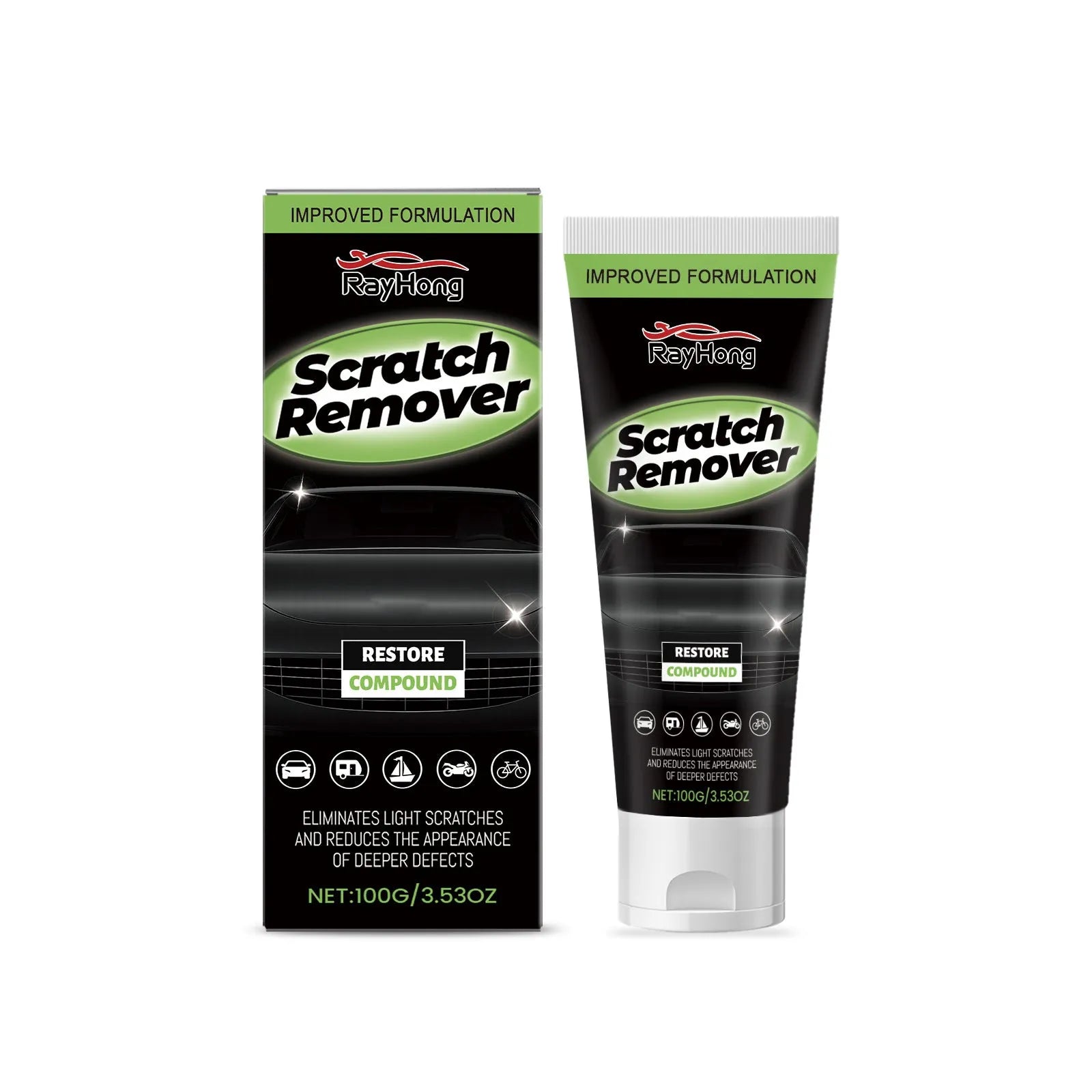 100g tube of car scratch repair cream with nano coating formula for paintwork