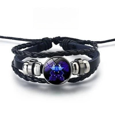 12 Constellations Luminous Bracelet glowing in the dark with zodiac designs