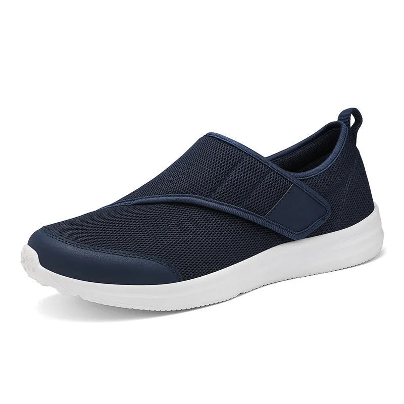 Outdoor walking shoes with mesh upper and velcro closure in multiple colours