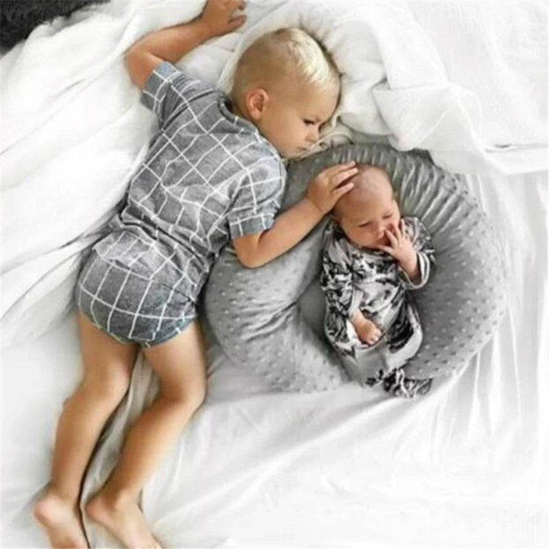 Baby U-shaped Nursing Pillow Pillowcase in coral fleece, available in multiple colours