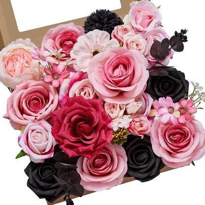 Silk flower wedding simulation box flower for layout planning in a selection of colours.