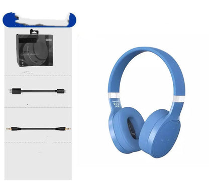 Wireless Bluetooth headset in black, white, blue, or dark grey with 2-hour battery and 10m range