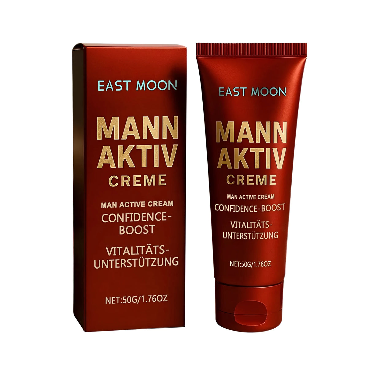 50g container of Man Active face moisturising cream with hyaluronic acid and aloe vera