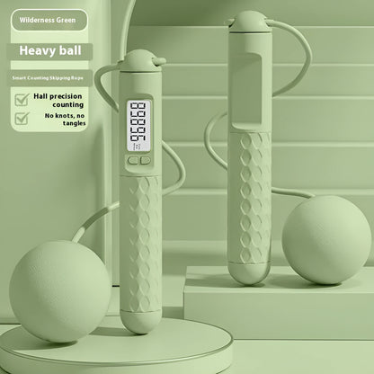 Skipping rope with bearings in various colours like black long shoelace or green cordless, made from ABS plastic for fitness use.