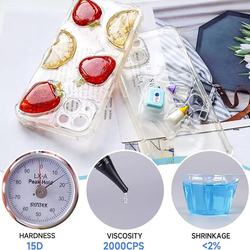 Flat 100g bottle of UV transparent soft epoxy crystal glue with yellowing resistance