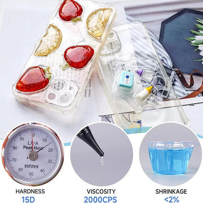 Flat 100g bottle of UV transparent soft epoxy crystal glue with yellowing resistance