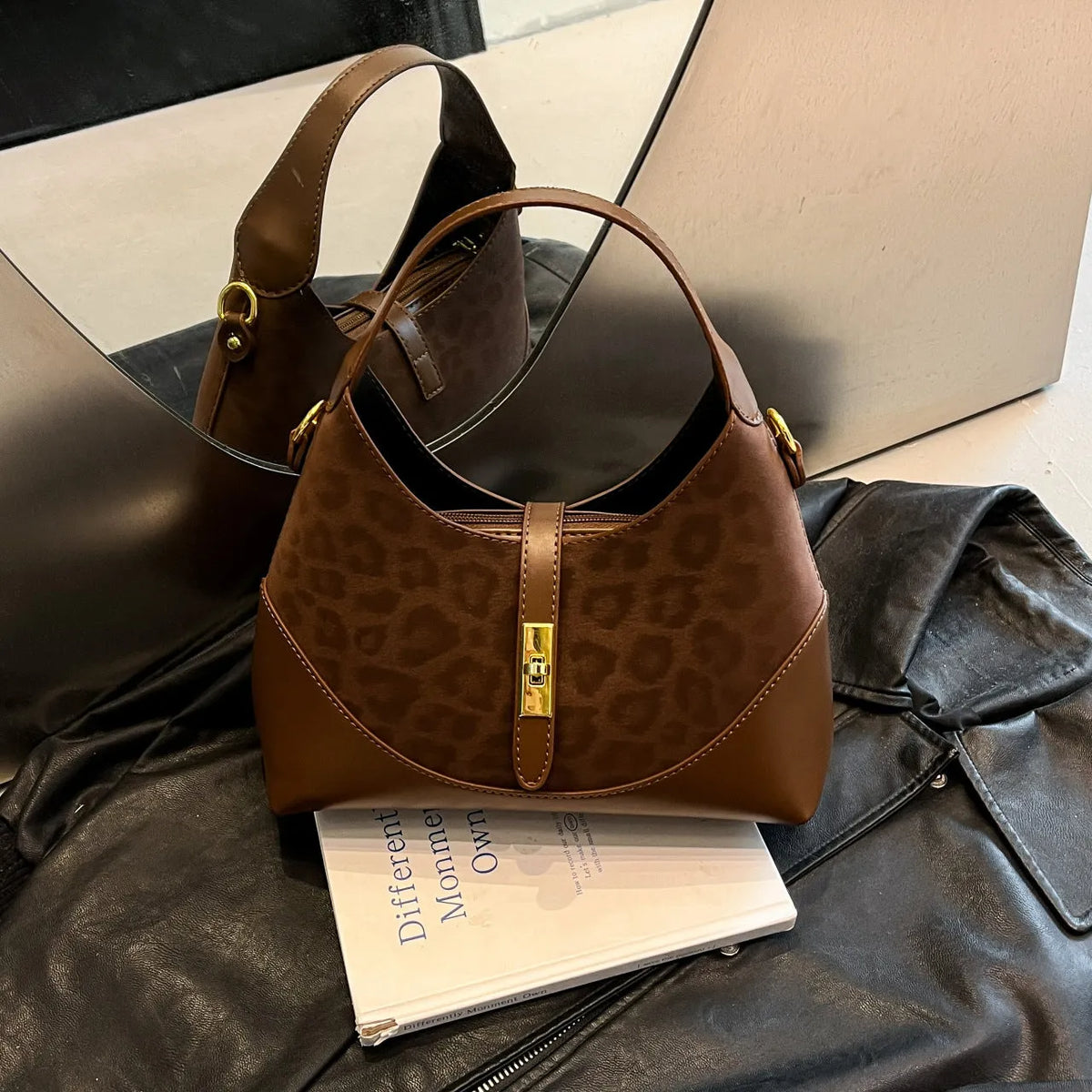 Nylon shoulder messenger bag with single strap, sandwich pocket, and zipper changing bag in red, brown, coffee, or black