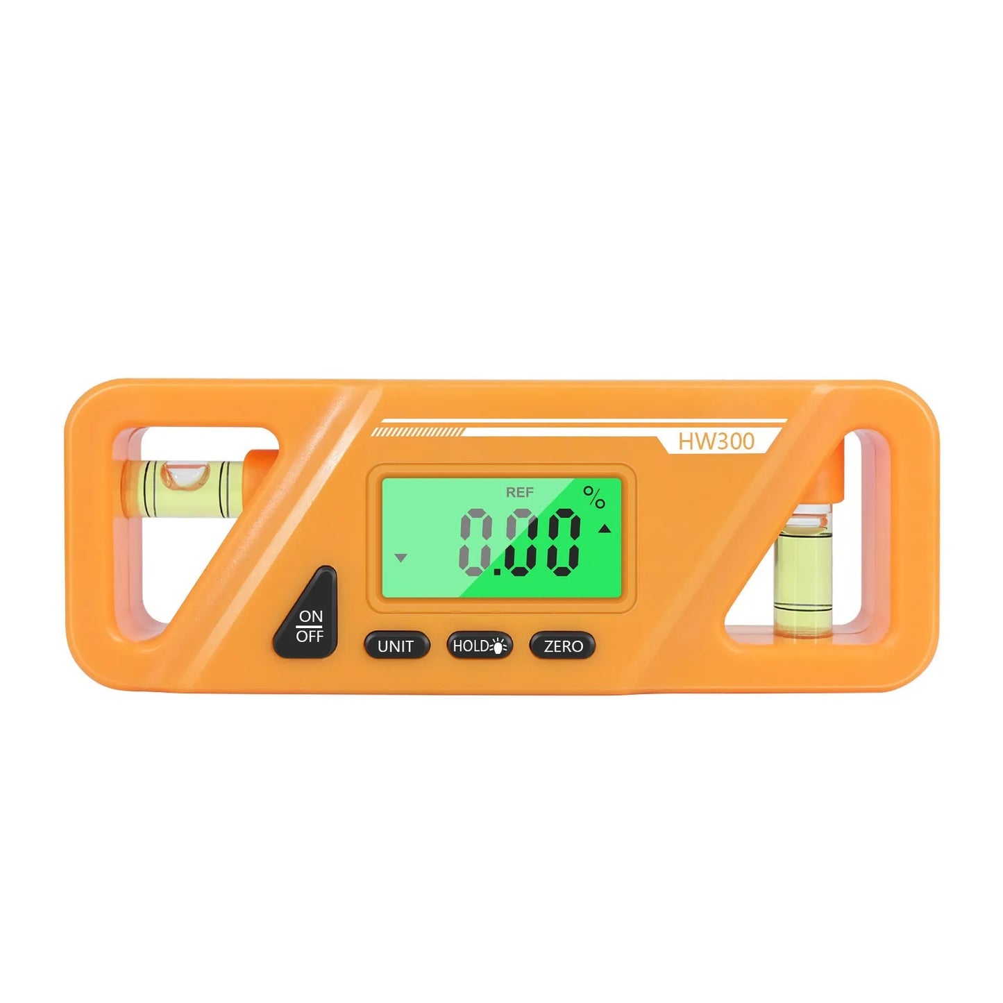 HW300 series black digital inclinometer level meter with magnetic base and LCD display
