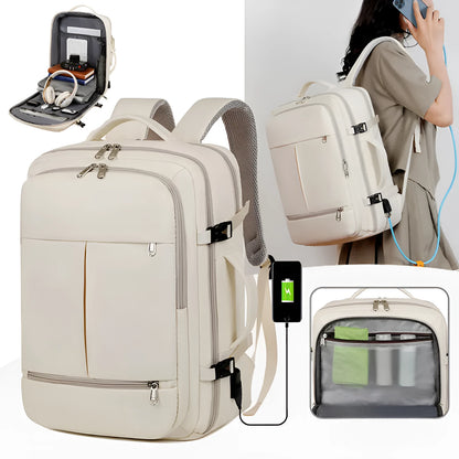 Large waterproof oxford cloth backpack with multiple pockets for 15.6 inch computers and business travel