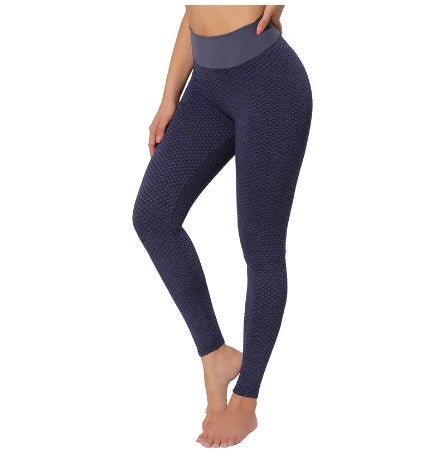 Premium high-waist seamless plaid leggings for women's yoga, fitness, and athleisure wear