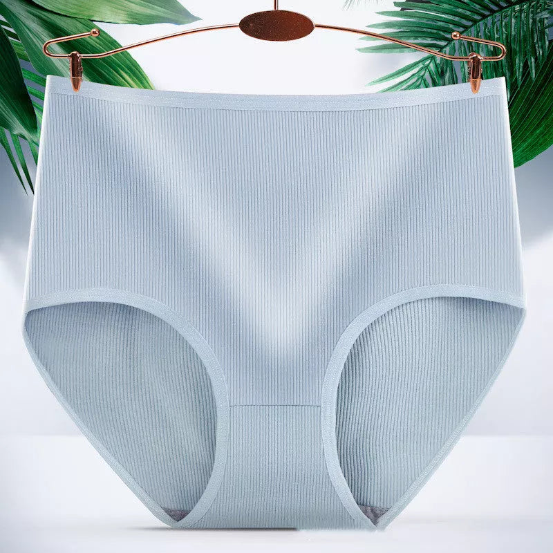Women's high waist tummy tucking and hip lifting body shaping panties in milk silk