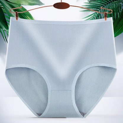 Women's high waist tummy tucking and hip lifting body shaping panties in milk silk