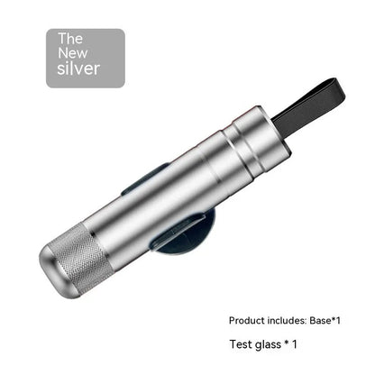 Aluminium alloy car safety hammer with steel tip for breaking glass and cutting seat belts