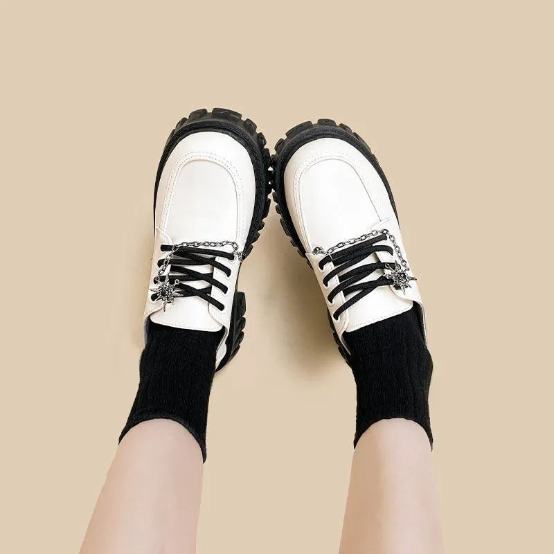 Women's Duke Asterism colour loafers with round toe and cross shoulder strap design