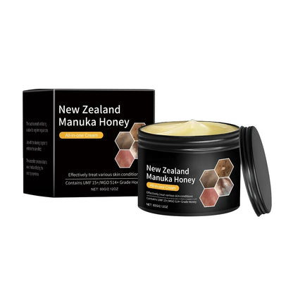 60g eczema repair cream container with honey and mint leaves formulation