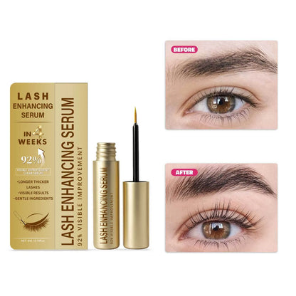 4ml eyelash growth serum in neutral packaging with applicator for lash enhancement