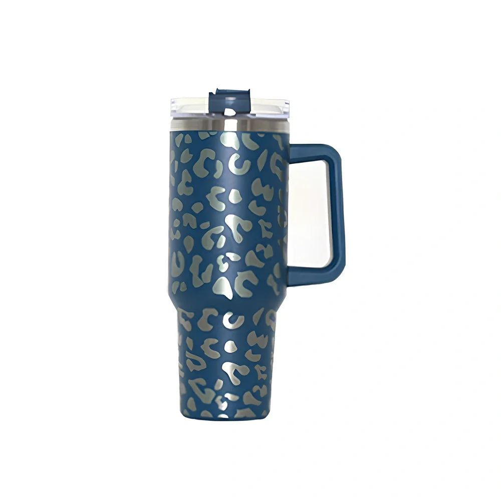 304 stainless steel vacuum cup with double-wall insulation showing 40oz capacity and 26cm height dimensions