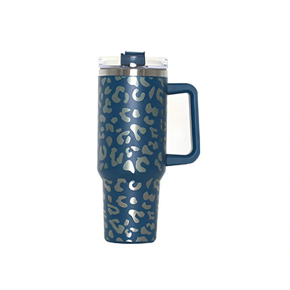 304 stainless steel vacuum cup with double-wall insulation showing 40oz capacity and 26cm height dimensions