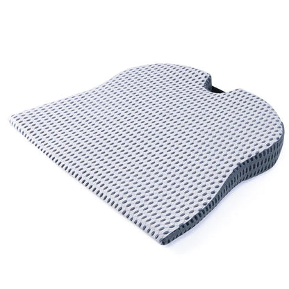 Memory foam car and office chair cushion with fixed strap in solid colour options