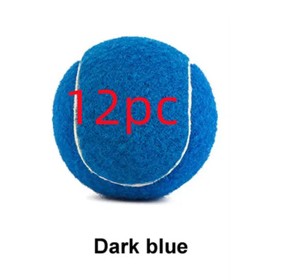 Rubber bite-resistant dog tennis ball in assorted bright colours, 6.3cm diameter.