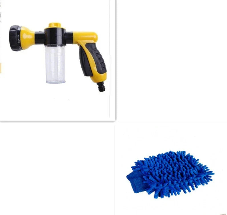 Premium high-pressure water gun with 8-in-1 adjustable nozzle for versatile household and automotive cleaning