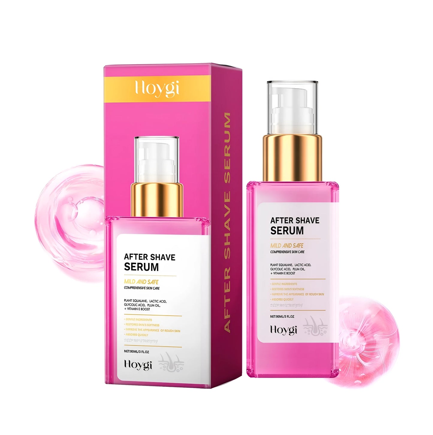 60ml hair removal repair liquid bottle with glycerin and plant squalane formula