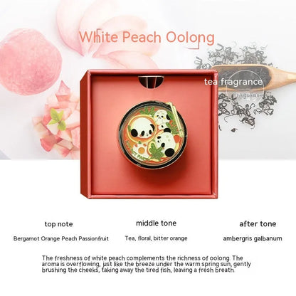Panda hot pot car air freshener diffuser with diatomite fragrance tablets