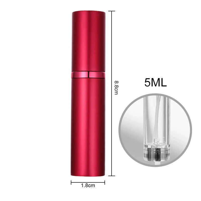 Compact perfume vaporizer in various colours with leak-proof design