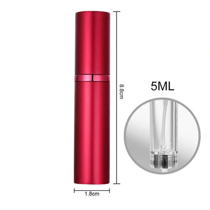 Compact perfume vaporizer in various colours with leak-proof design