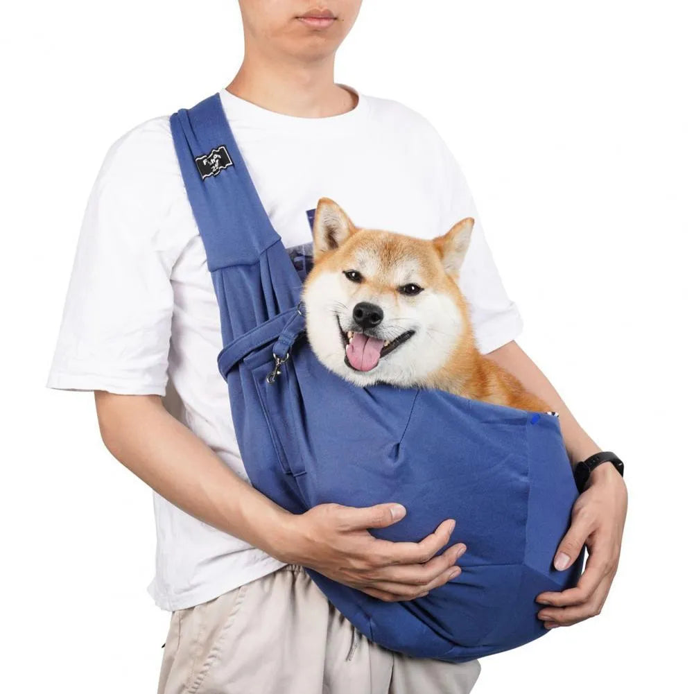 Cat messenger bag in folded and unfolded positions showing large capacity interior and breathable fabric construction
