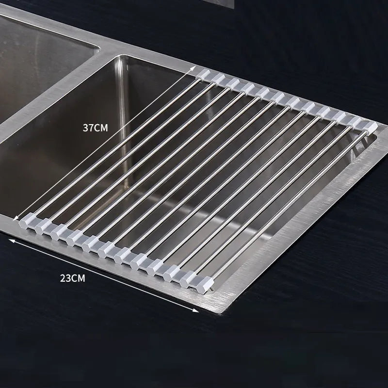 PP pot mat and kitchen drainage rack with stainless steel pipe insulation pad, modern minimalist, sizes 37x23cm to 47x36cm