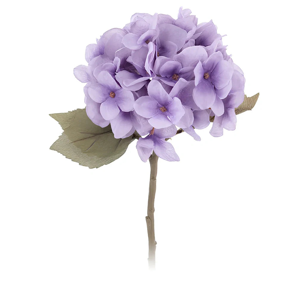 36cm artificial hydrangea branch with 16cm flower heads in coffee brown colour