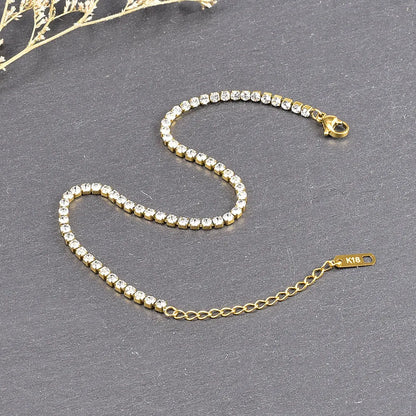 Gold titanium steel fruit anklet with 20+5cm chain and 0.25cm pendant for women's summer wear