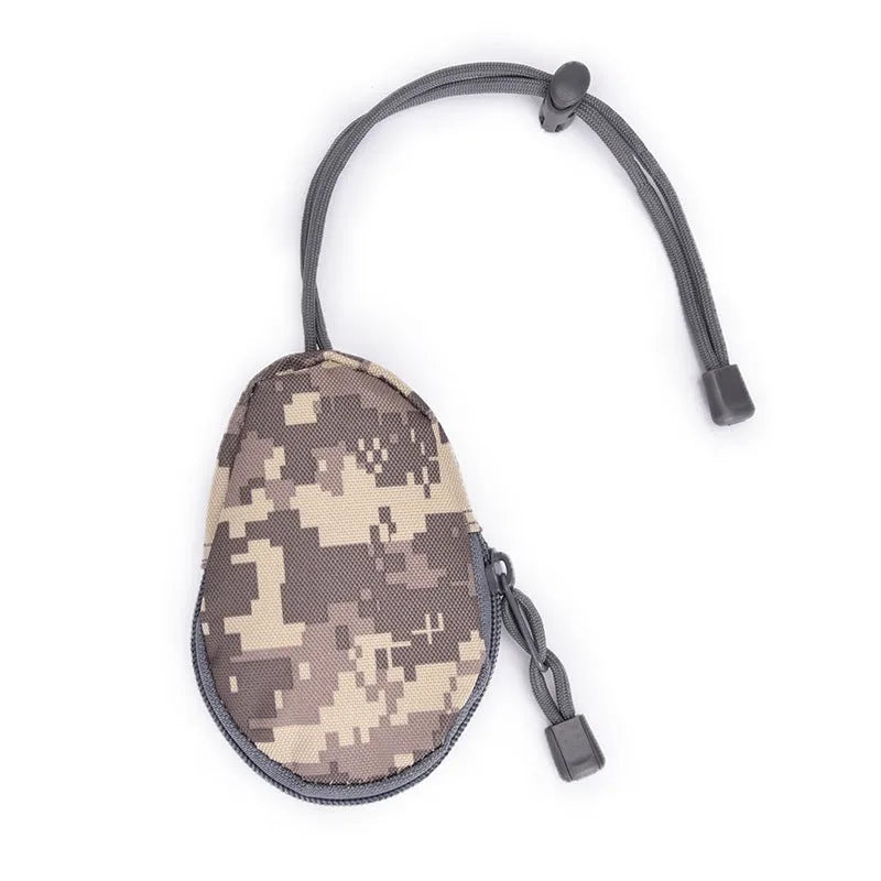 Outdoor multifunctional key bag with telescopic rope in Oxford cloth, 13cm by 8cm